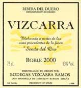 0 Bodegas Vizcarra Ramos - Ribera Del Duero Senda Del Oro Roble (750ml)