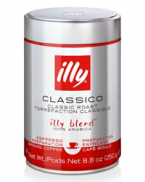Illy Ground Espresso Classico Coffee - Medium Roast - 8.8 Oz Tin